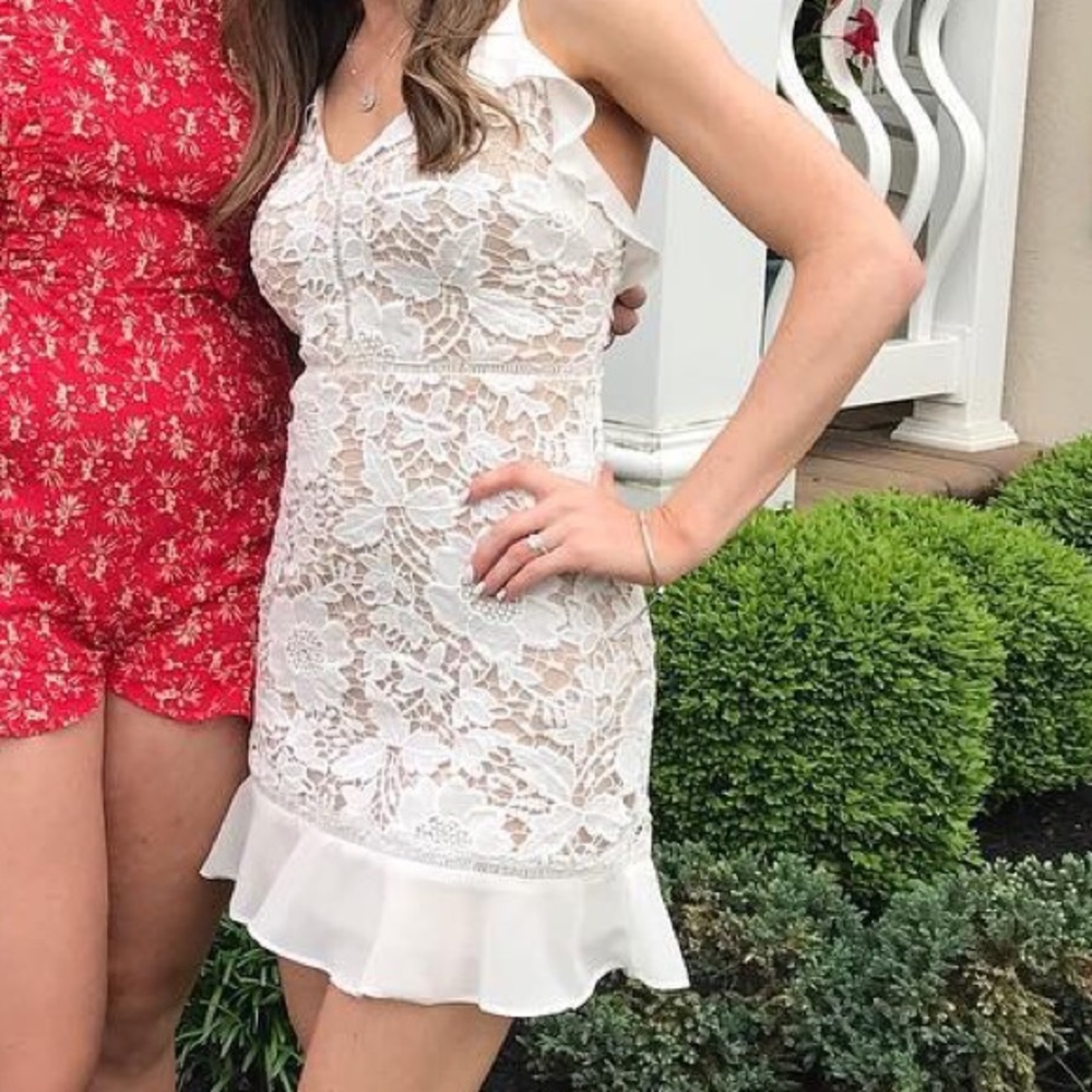 White lace dress